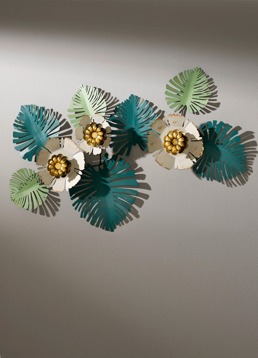Modern - Wandbild aus hochwertigem Metall, in Farbe GRÜN-CREME Ansicht 1