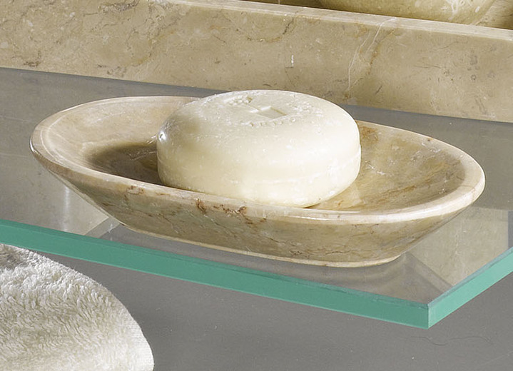 Accessoires - Badezimmer-Accessoires aus Marmor, in Farbe BEIGE, in Ausführung Seifenschale Ansicht 1