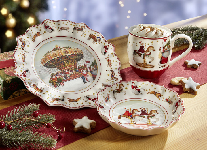 - Porzellan-Jahresartikel 2024 von Villeroy & Boch, in Farbe WEISS-ROT, in Ausführung Jahresschale 2024 Ansicht 1