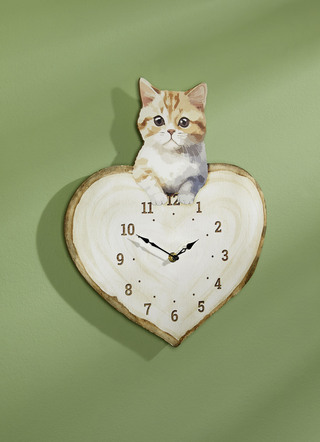 Wanduhr Katze