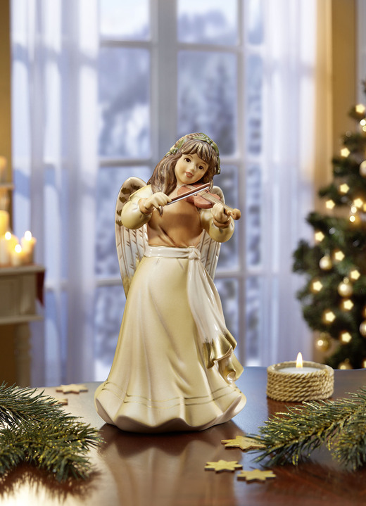 - Engel mit Violine, in Farbe CHAMPAGNER