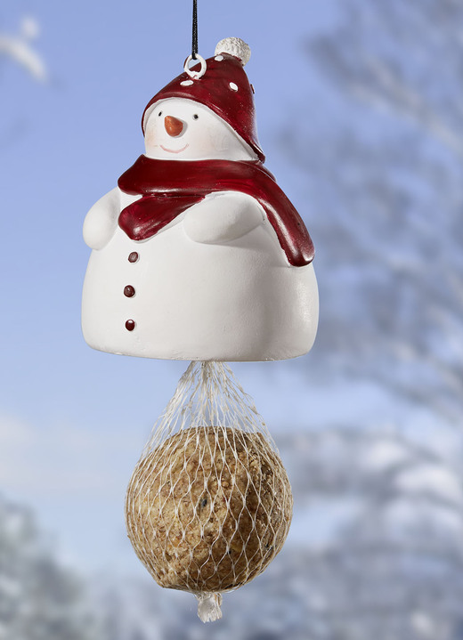 Weihnachten - Meisenknödelhalter, in Farbe WEISS-ROT Ansicht 1