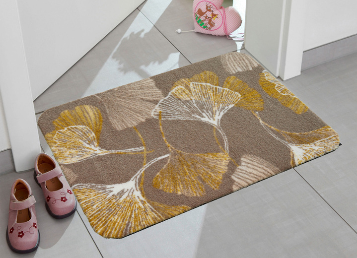 Fußmatten - Fußmatte mit rutschhemmender Latex-Rückseite, in Größe 100 (40x 60 cm) bis 107 (60x170 cm), in Farbe BRAUN Ansicht 1