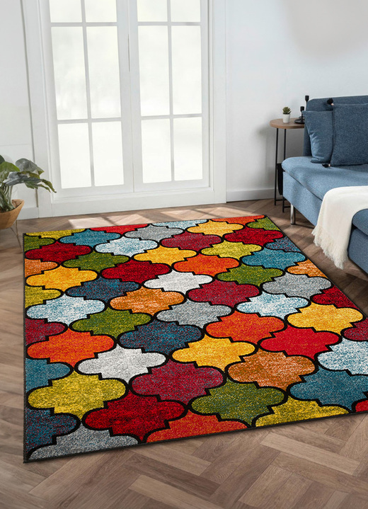 Modern - Brücken und Teppiche mit abstraktem Muster, in Größe 111 (Brücke, 60x110 cm) bis 282 (Teppich, 200x290 cm), in Farbe MULTI Ansicht 1