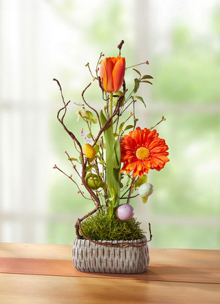 Gerbera/Tulpen-Arrangement