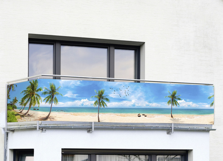 Sichtschutz & Sonnenschutz - Balkon-Sichtschutz mit Karibik-Motiv, in Farbe BUNT Ansicht 1