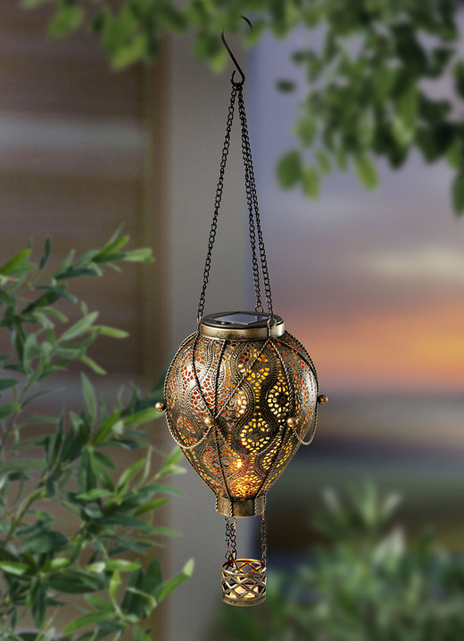 Leuchtende Dekoration - Solar-Heißluftballon, in Farbe BRONZE