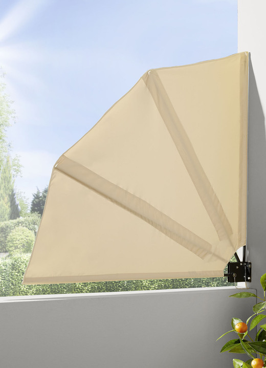 Sichtschutz & Sonnenschutz - Strapazierfähiger Balkonfächer, in Farbe BEIGE Ansicht 1