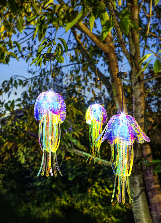 Leuchtende Dekoration - Solar-LED-Qualle, in Farbe BUNT Ansicht 1