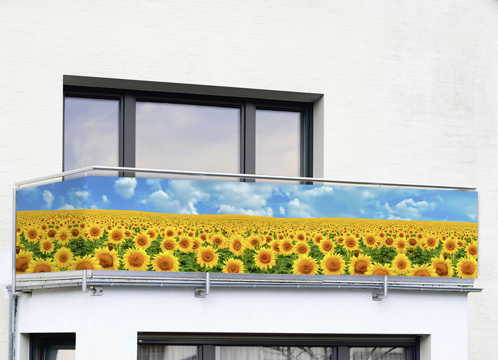 Sichtschutz & Sonnenschutz - Balkonsichtschutz mit Sonnenblumen-Motiv, in Farbe BUNT Ansicht 1