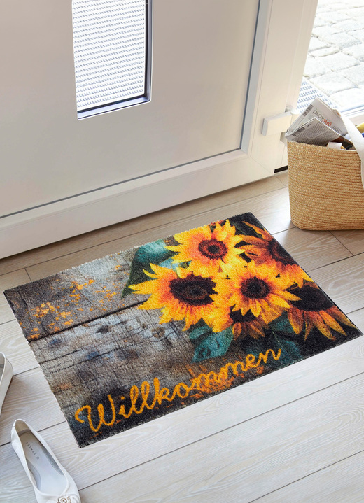 Fußmatten - Fußmatte mit Sonnenblumen-Motiv, in Farbe BUNT