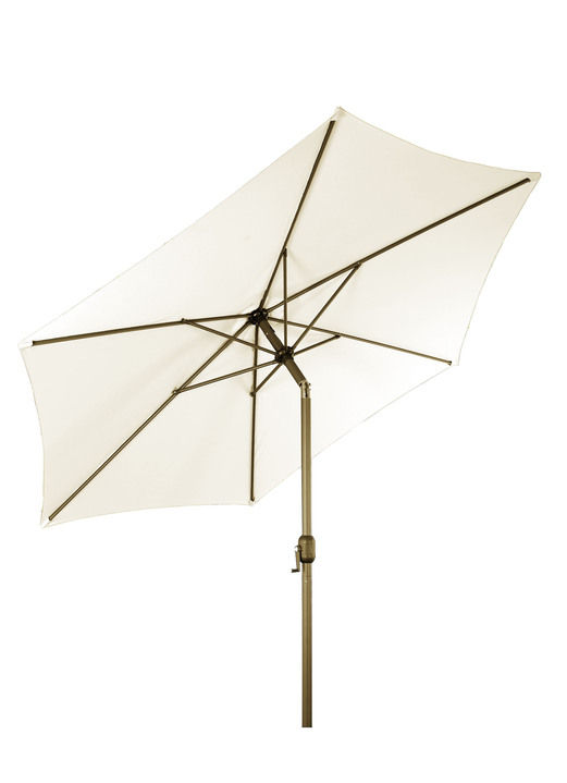 Sichtschutz & Sonnenschutz - Sonnenschirm mit robustem Aluminiumgestell, in Farbe BEIGE, in Ausführung ø 2,5 m, knickbar, ohne Volant Ansicht 1