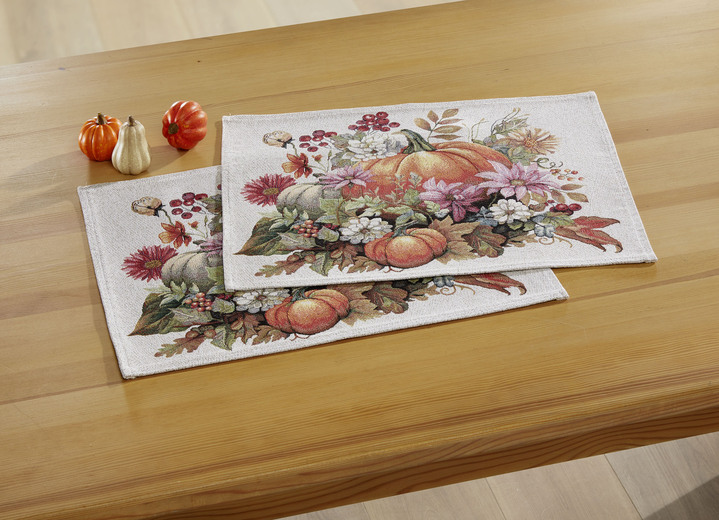 Herbstimpressionen - Herbstliche Tisch- und Raumdekoration, in Größe 100 (2 Platzsets, 36x 45 cm) bis 404 (Kissenbezug, 45x 45 cm), in Farbe BUNT Ansicht 1