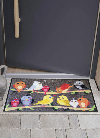 Fußmatte Vogelfamilie