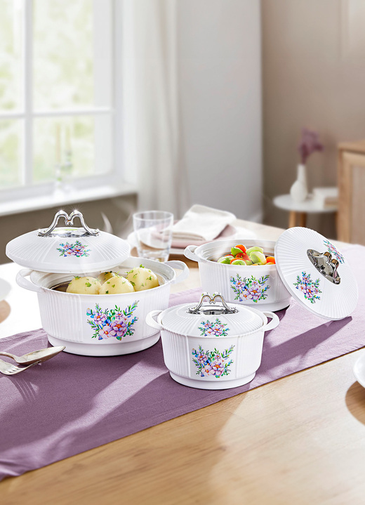 Schüsseln & Behälter - Thermoschüssel-Set, 3-teilig, in Farbe WEISS