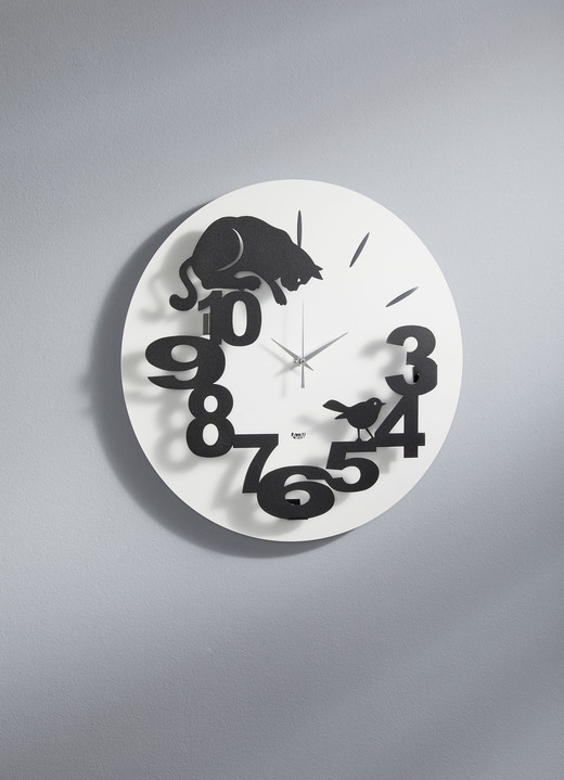 Uhren - Originelle Wanduhr aus Eisen, in Farbe SCHWARZ