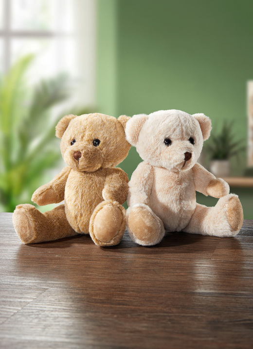 Geschenkideen - Plüschteddybär, 2er-Set, in Farbe BRAUN-CREME