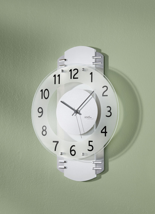Uhren - Wanduhr mit Funkuhrwerk, in Farbe SILBER Ansicht 1