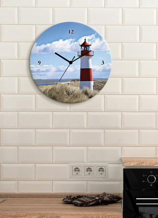 Glas-Wanduhr