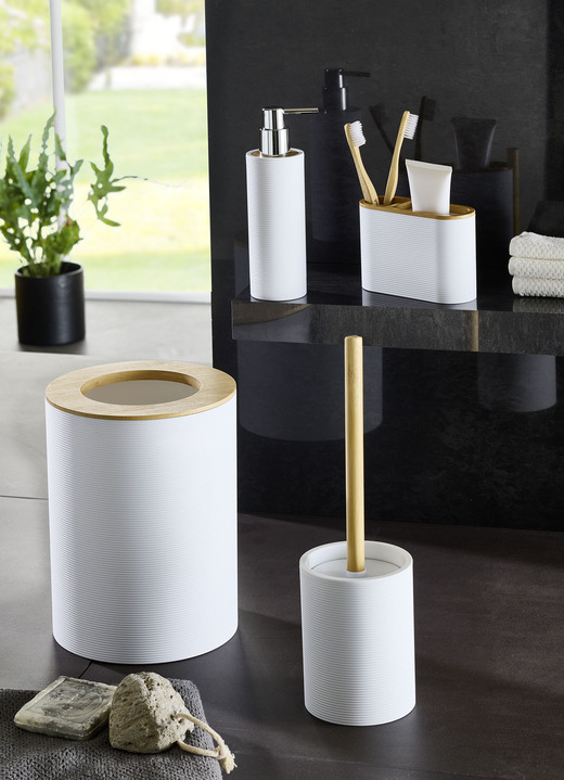 Accessoires - Badezimmer-Accessoires-Set, 5-teilig, in Farbe WEISS Ansicht 1
