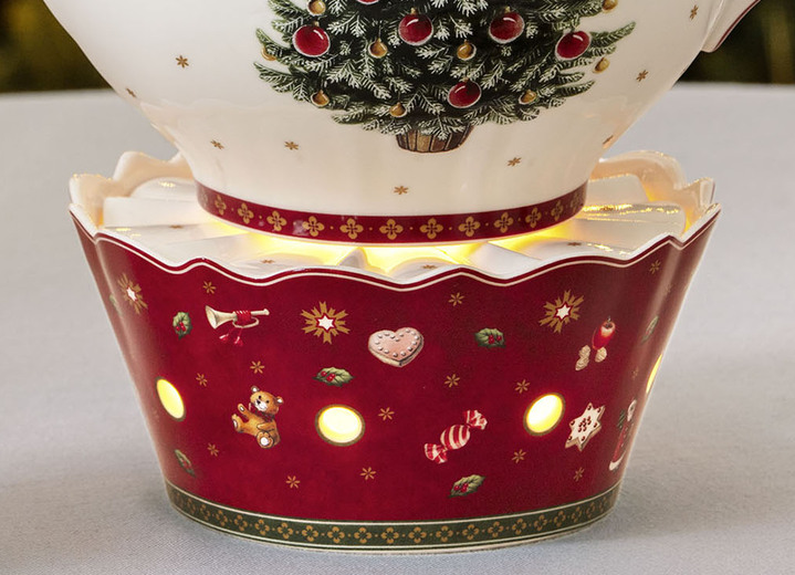 Villeroy & Boch - Kanne und Stövchen von Villeroy & Boch, in Farbe WEISS-ROT, in Ausführung Stövchen Ansicht 1