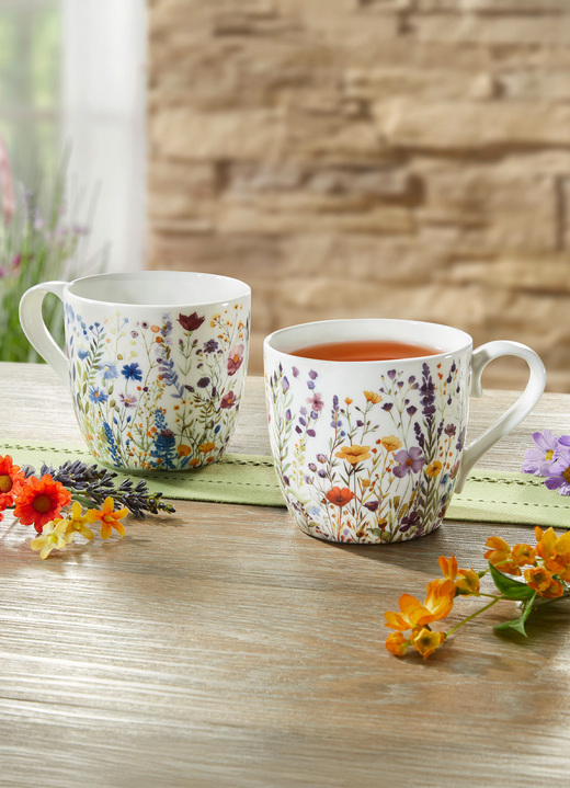 Gläser & Geschirr - Henkelbecher Blumenwiese aus dem Hause Könitz, in Farbe BUNT Ansicht 1