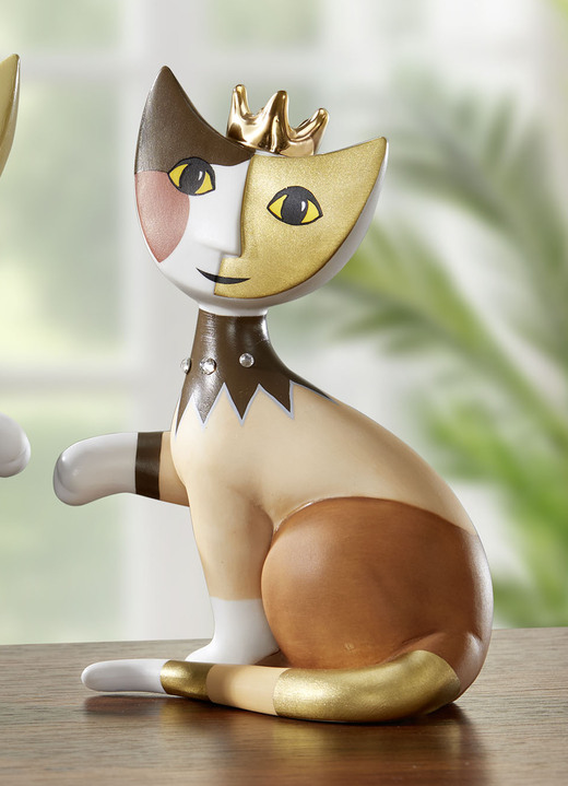Figuren - Katze mit Krone von Rosina Wachtmeister, in Farbe BUNT, in Ausführung Katze Gina Ansicht 1