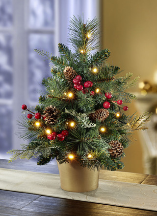 Beleuchteter Tannenbaum, batteriebetrieben