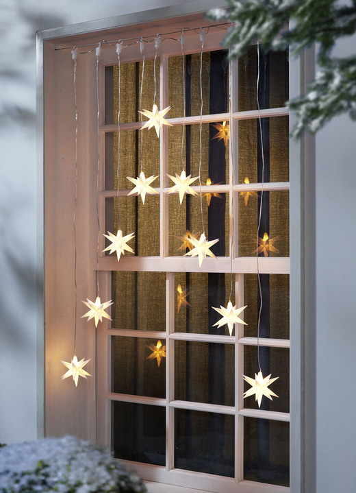 Fensterdekorationen - Sternenvorhang , in Farbe WEISS Ansicht 1