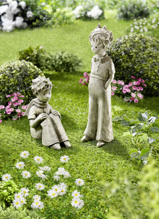 Gartendekoration - Dekofigur Der kleine Prinz, in Farbe GRAU, in Ausführung Sitzend Ansicht 1