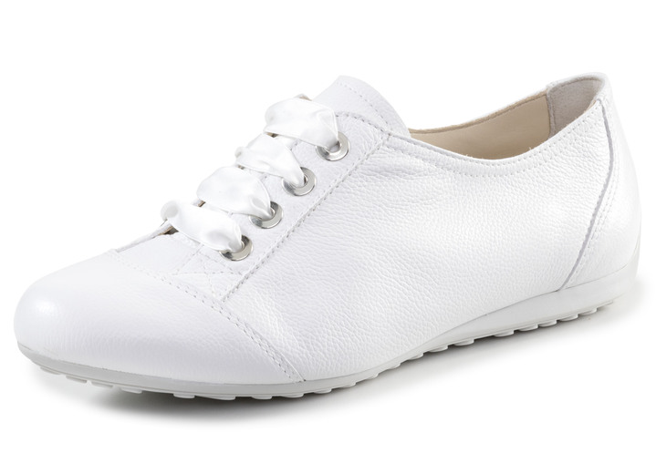 Komfortschuhe - ELENA EDEN Schnürschuh aus bestem Kalbleder, in Größe 3 1/2 bis 8, in Farbe WEISS Ansicht 1