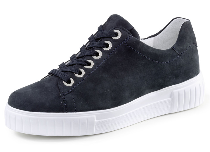 Komfortschuhe - ELENA EDEN Sneaker aus Nubukleder, in Größe 3 1/2 bis 8, in Farbe DUNKELBLAU Ansicht 1