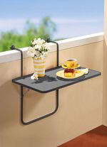 Balkon-H&auml;ngetisch mit Stahlrohrgestell 