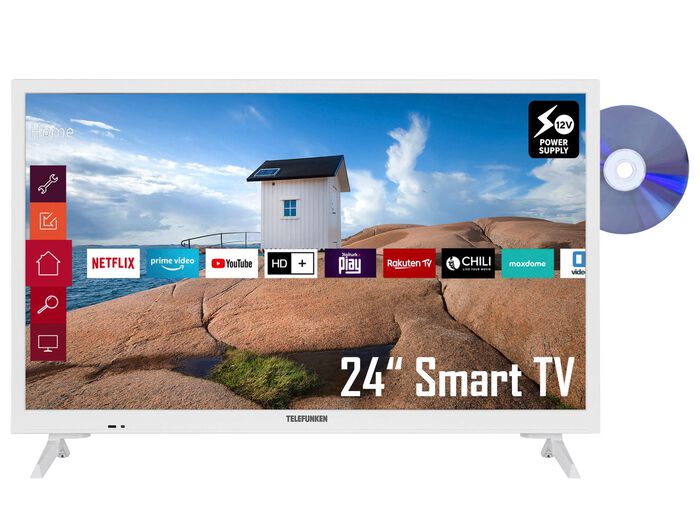 Telefunken XH24K550VD HD-Ready-LED-Fernseher WEISS
