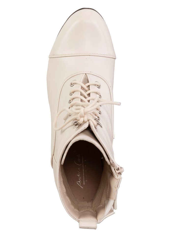 AAndrea Conti, modische Damen-Stiefeletten, Winterschuhe, mit Rei&szlig;verschluss ECRU