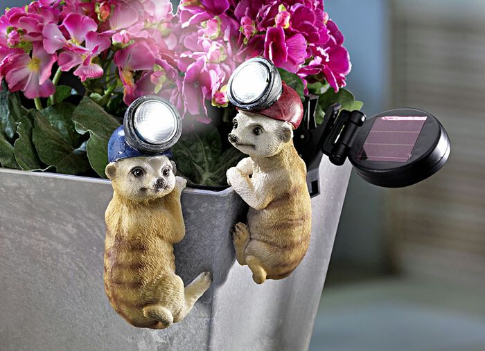 Solar-Topf-Deko "Erdm&auml;nnchen", 2er-Set 