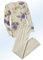 Götting Schlafanzug, Langarm, mit Knopfleiste und Bündchen 