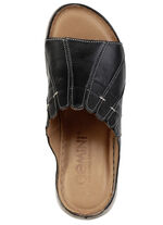 Gemini, stilvolle Damen-Pantoletten, Weite G, aus Leder SCHWARZ