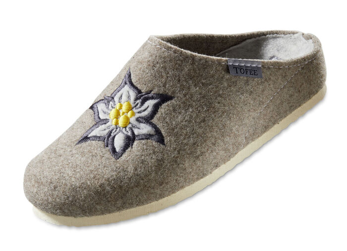 Hausschuh mit anatomisch geformten Fußbett BEIGE