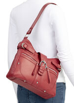 Laurina, Tasche, Damen, aus Leder RUBINROT