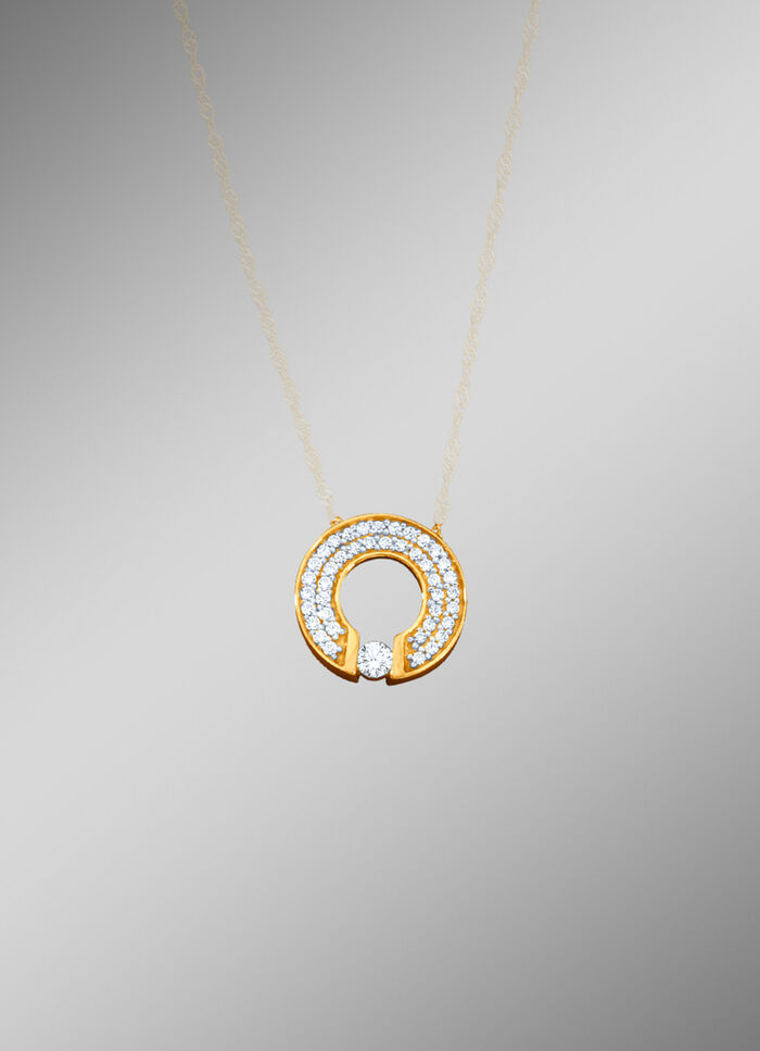 Anh&auml;nger mit synth. Zirkonia 