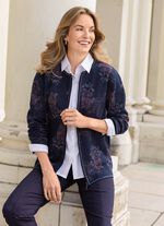 Strickjacke mit Jacquardmuster 