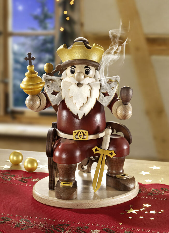 Aus dem Erzgebirge: Räuchermännchen König von Zeidler 