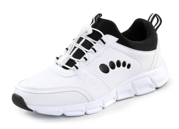 ELENA EDEN, stylische Damen-Sneaker, mit herausnehmbarem Fu&szlig;bett WEISS-SCHWARZ