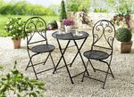 3-teiliges Gartenmöbel-Set aus Metall 
