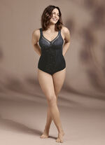 Anita Hosenkorselett mit transparenten Tülleinsätzen SCHWARZ