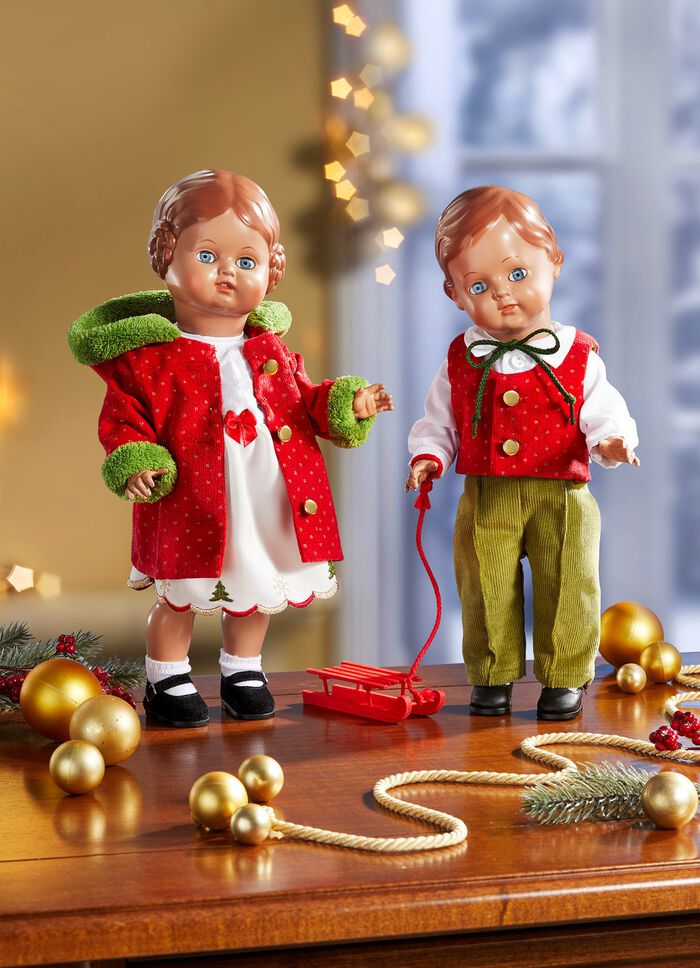 Klassik-Puppe aus dem Hause Schildkr&ouml;t ROT-GR&Uuml;N