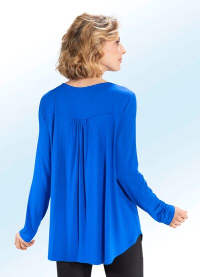 Shirt-Tunika mit rundem Halsausschnitt 
