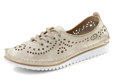 Andrea Conti, sommerliche Damen-Schnürschuhe, Weite G, mit herausnehmbarem Fußbett 