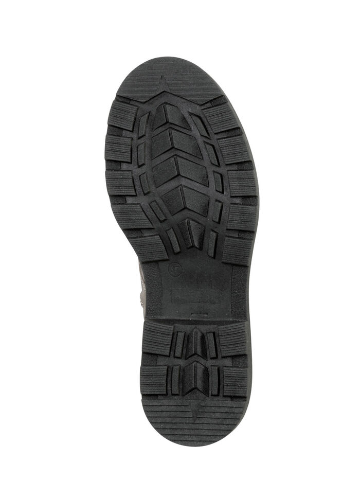 Andrea Conti Schnür-Bootie aus weichem Metallic-Nappaleder ALTSILBER